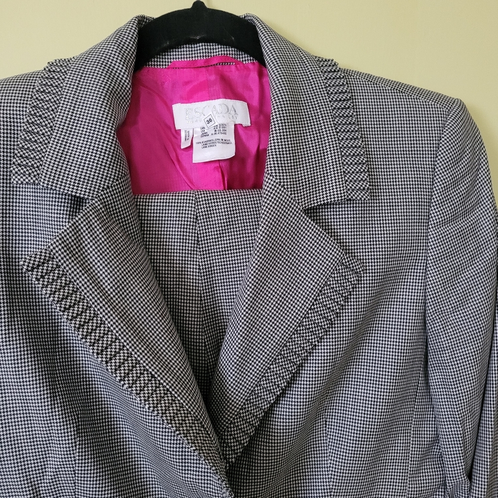 Escada Margaretha Ley Mini Houndstooth 2-pc Pant Suit